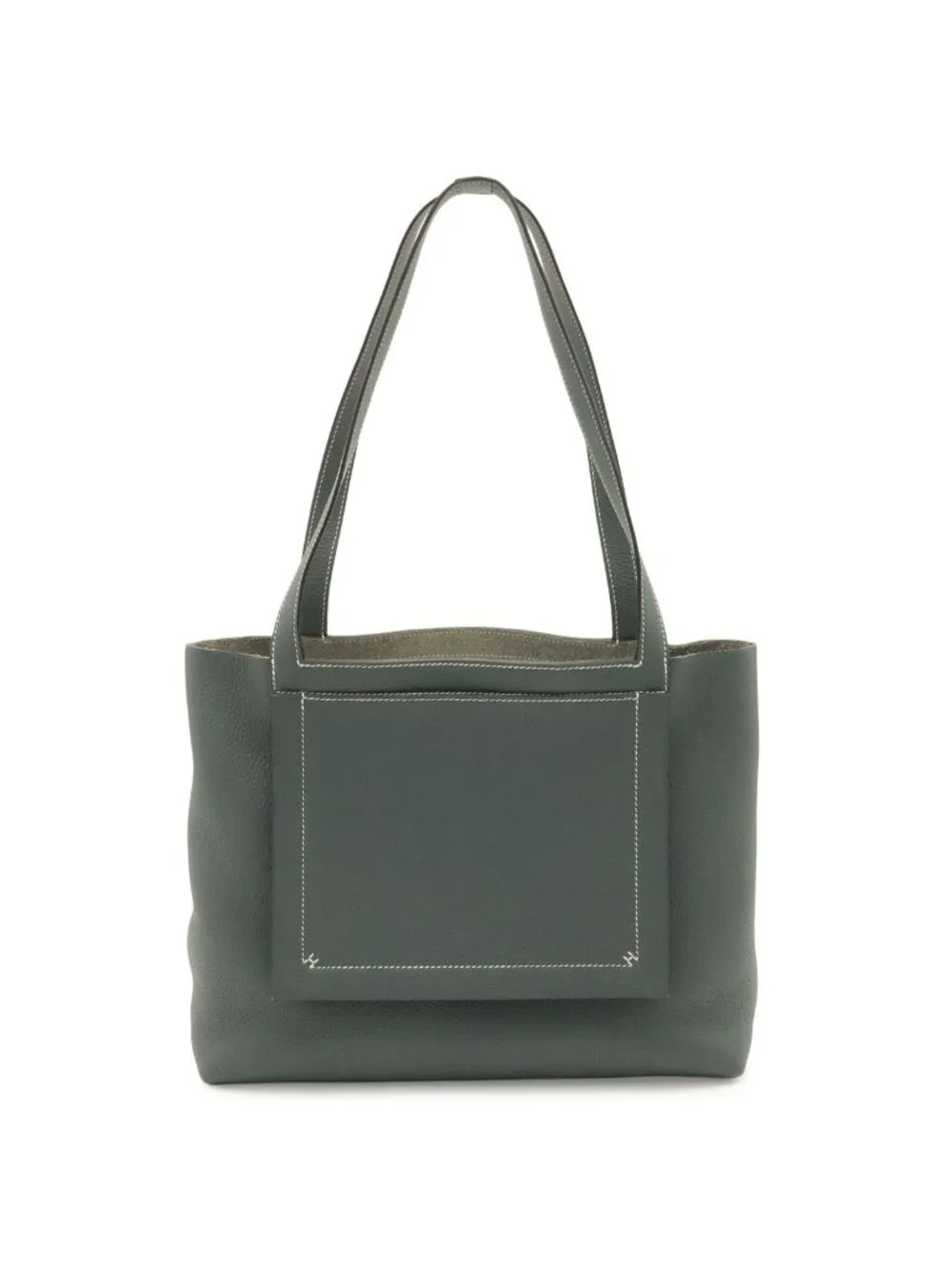 Hermes Cover Series 31 Tote Shoulder Bag Taurillon Clemence Leather Blue Orage